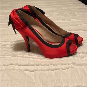 Betsey Johnson Red High Heeled Pumps